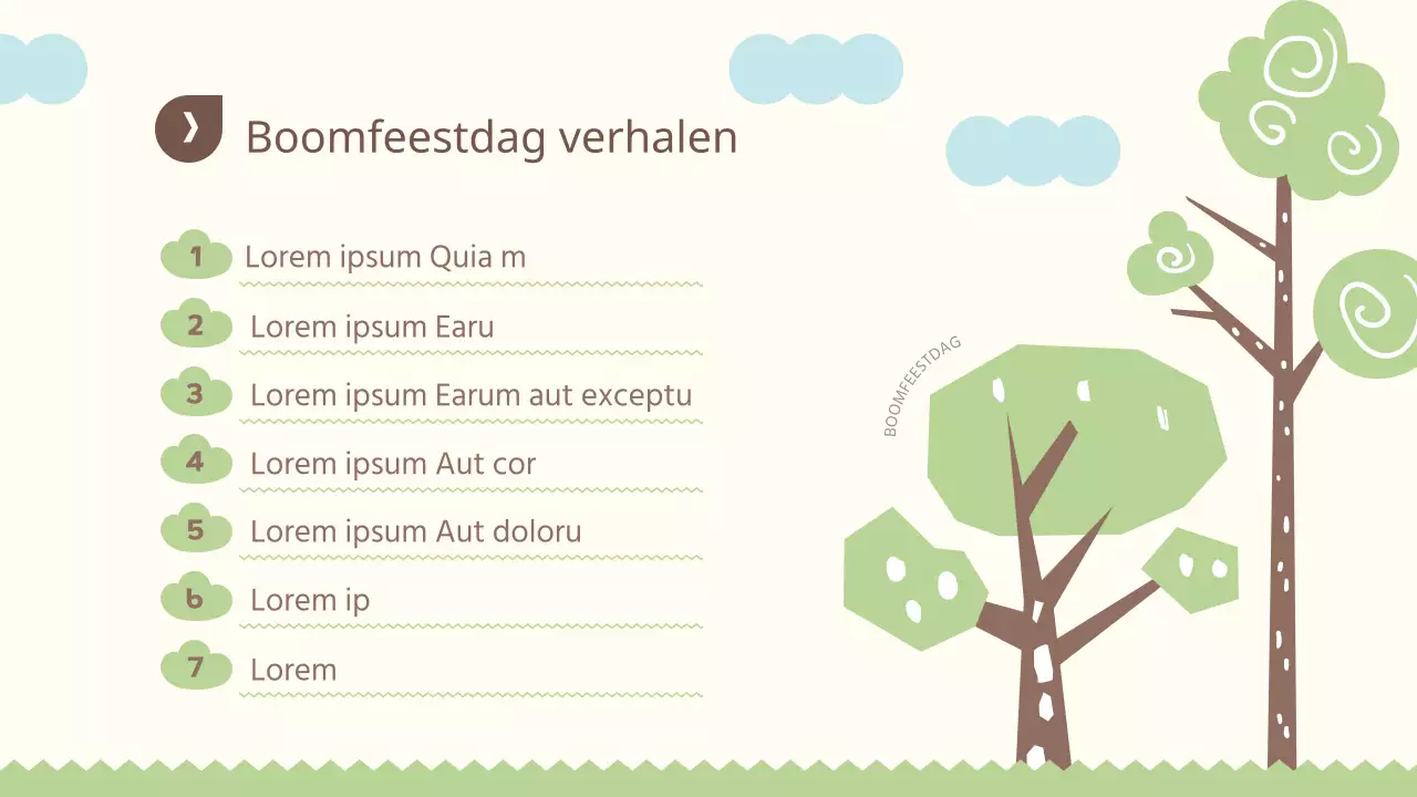 Groene en bruine bronnen voor Arbor Day