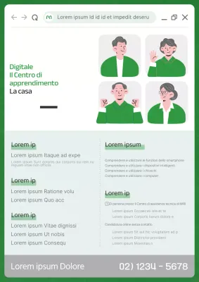 Una semplice proposta di reclutamento per un centro di apprendimento digitale in verde e nero