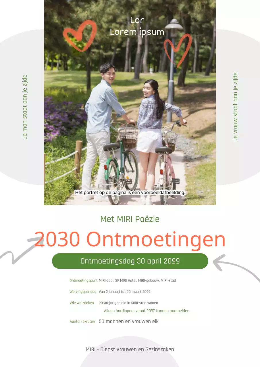 Promoot groene en rode gemeentelijke blind dates