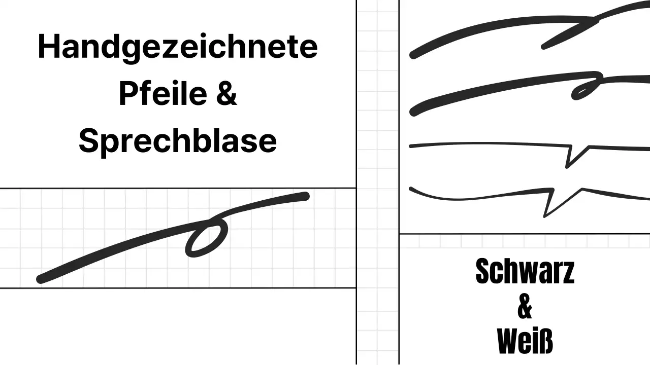 Handgezeichnete Pfeile & Sprechblase