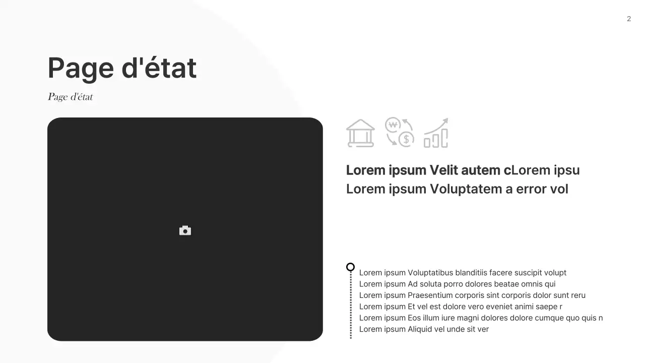 Rapports de base en noir et blanc