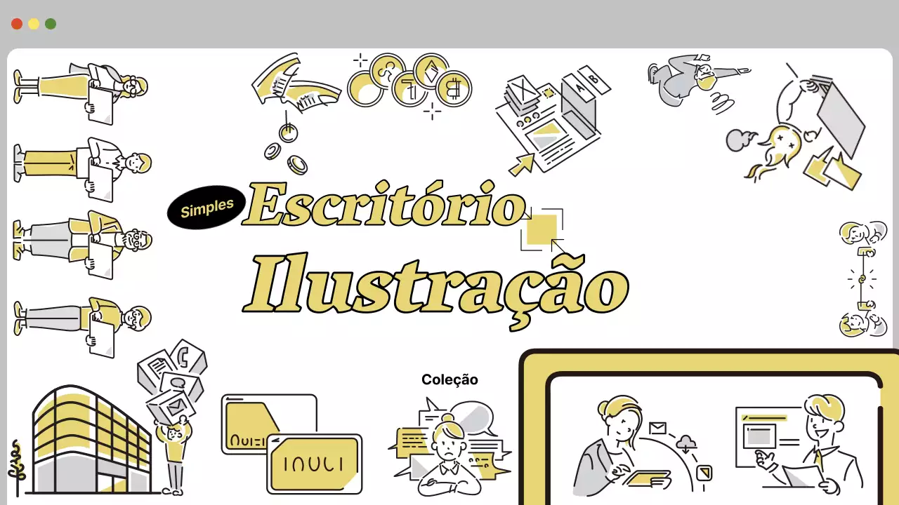 ilustração simples de escritório