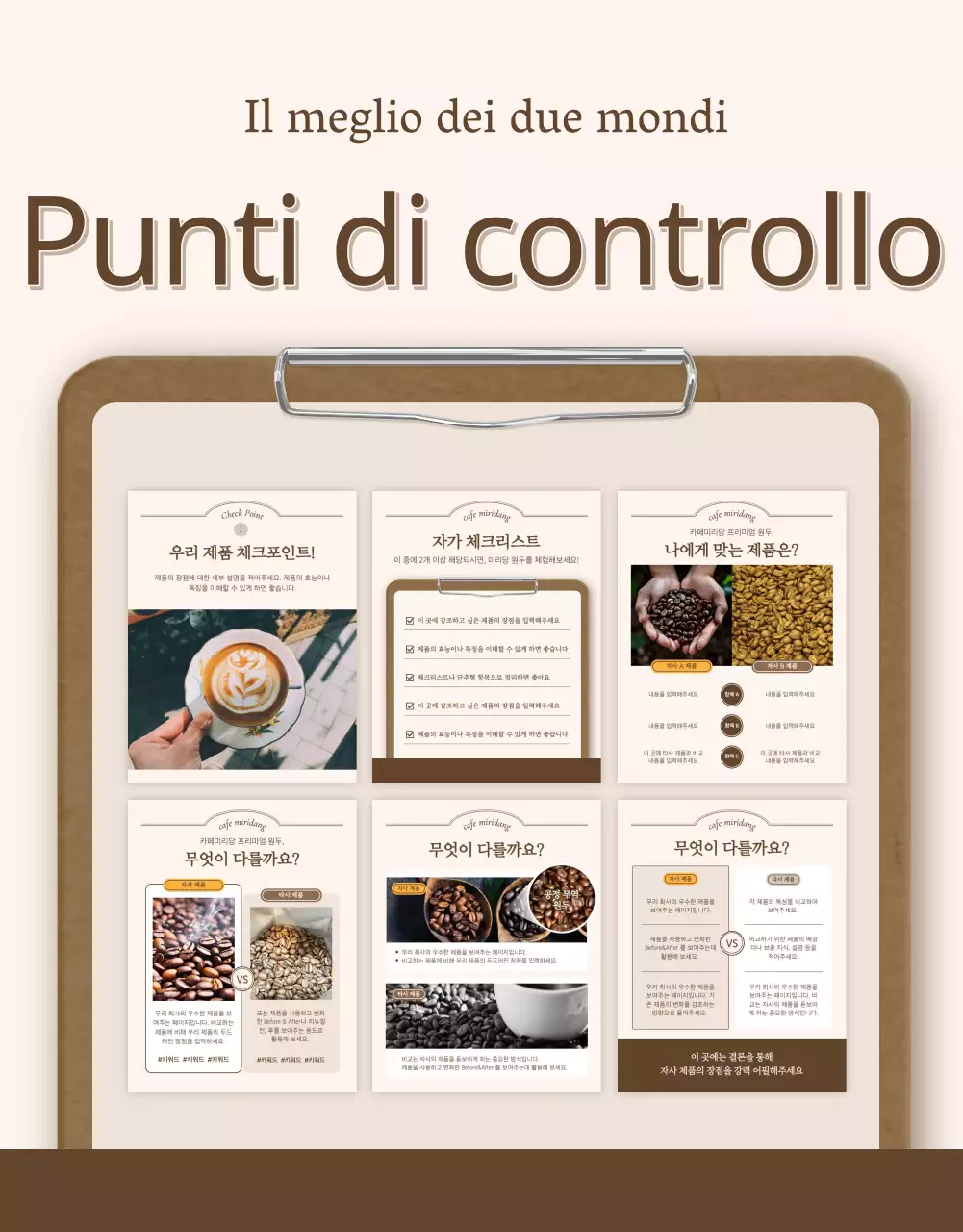 Punti di controllo o annunci per pagine di dettaglio vintage in avorio e beige