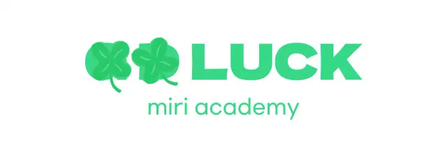 Simple school design with green hand-drawn four-leaf clover and gothic typeface