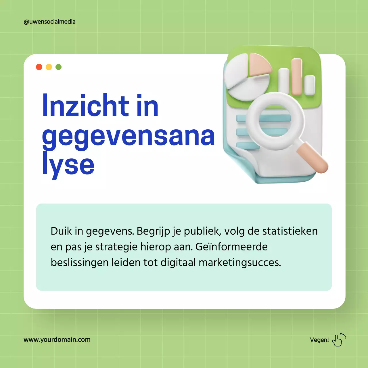 Groen en Blauw Eenvoudige Digitale Marketing Tips Gids Strategie