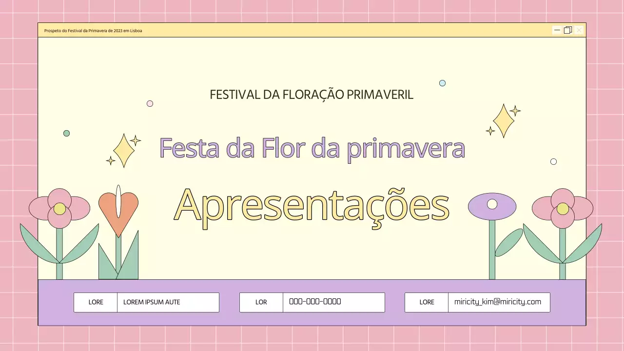 Uma agenda de festival floral primaveril e kitsch em rosa e lilás