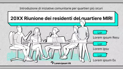 Promuovere un semplice incontro in municipio di colore grigio e menta
