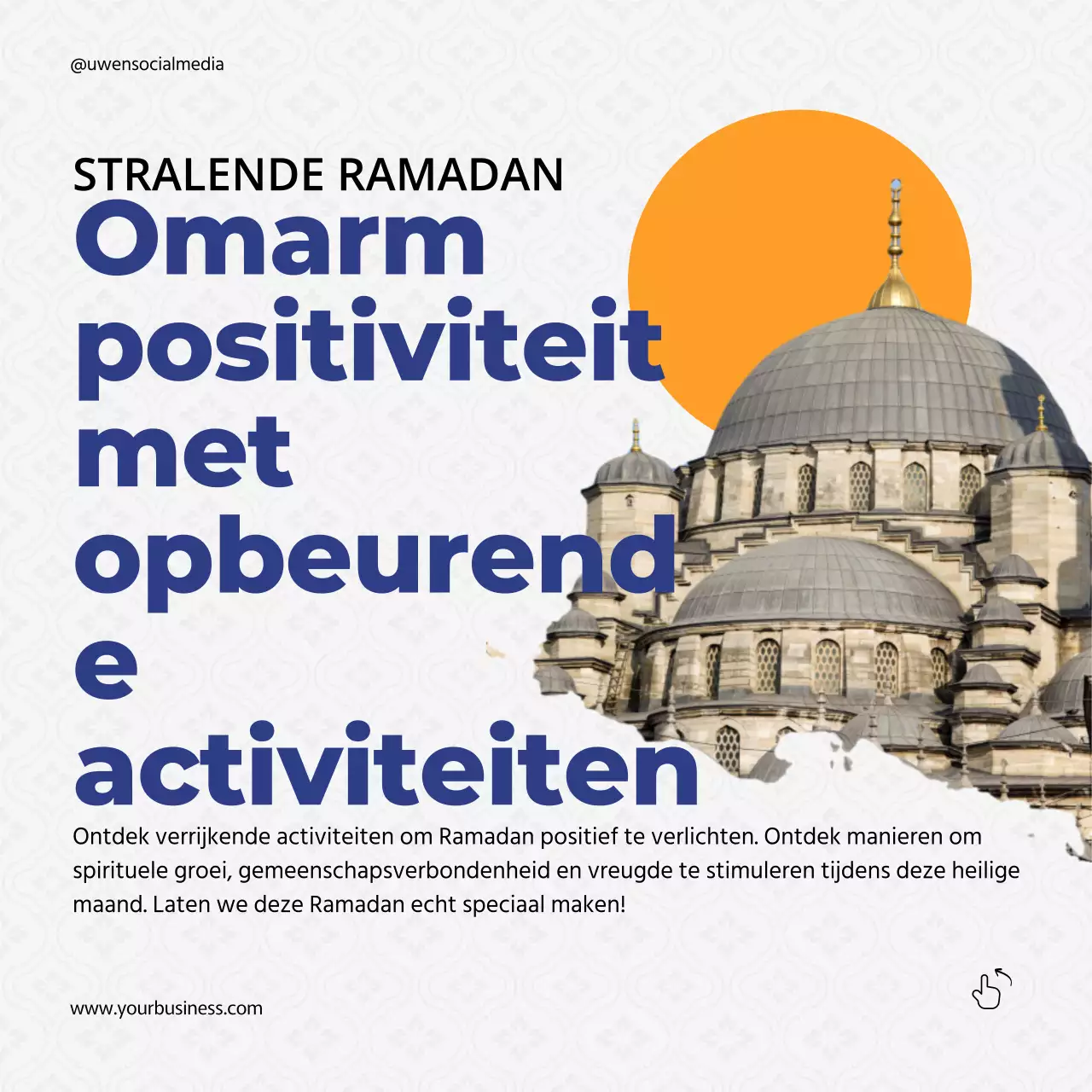Blauw Oranje Eenvoudige Ramadan Tips Gids