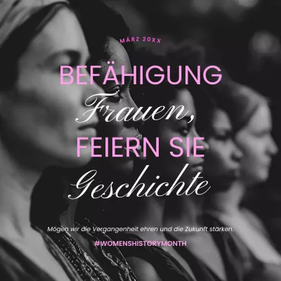 Eine mutige schwarz-rosa Kampagne zum Monat der Frauengeschichte