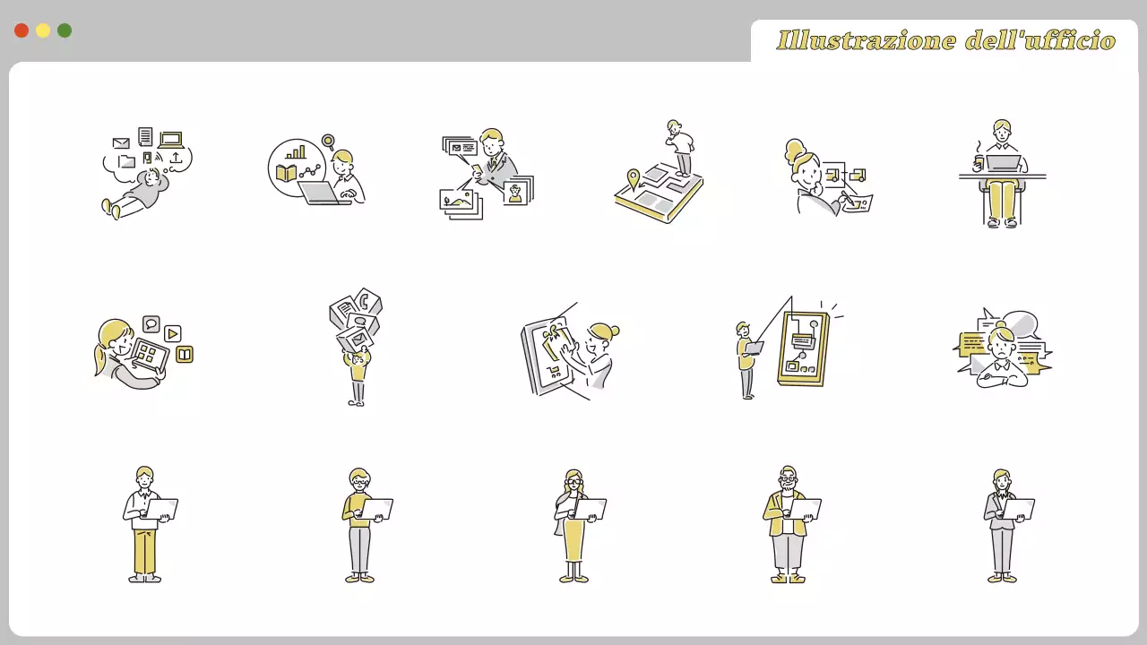 semplice illustrazione di ufficio