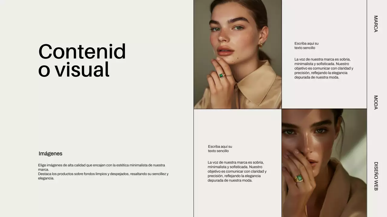 Estrategia de la guía de estilo de la marca moderna Ivory