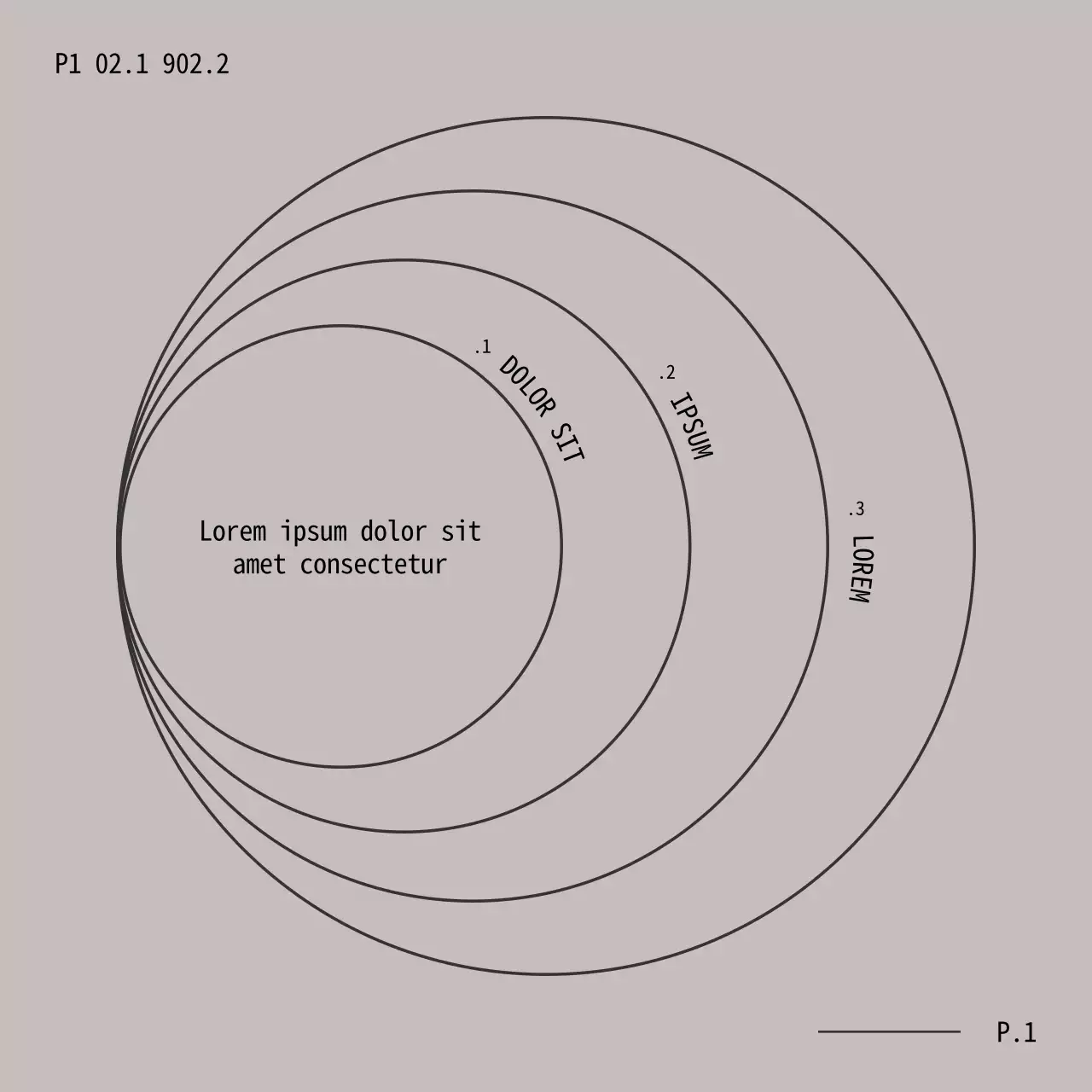 Grauer und schwarzer Minimal-Mehrzweck-Zettel