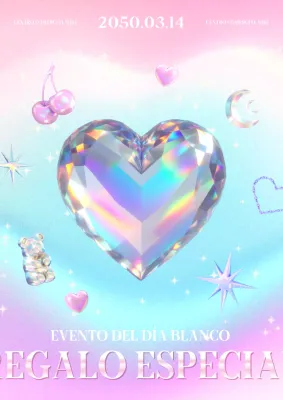 Promueva un evento kitsch del Día Blanco en rosa y azul claro