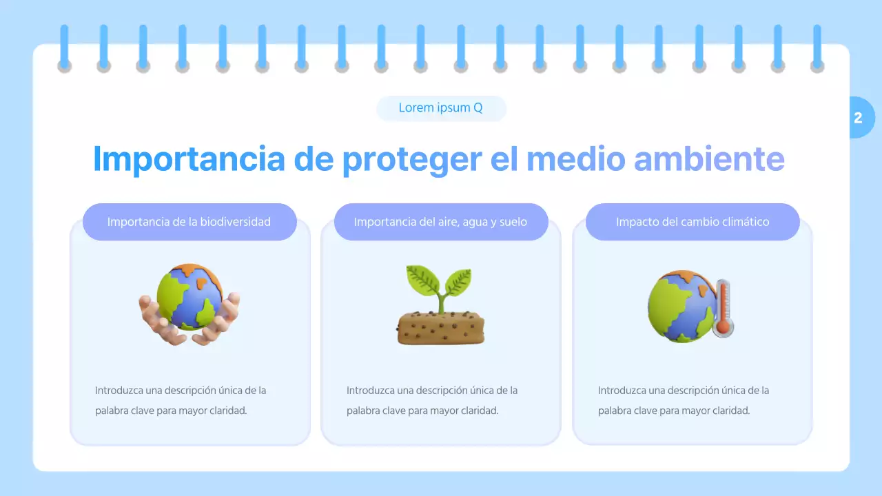 Un bonito recurso de educación medioambiental en azul claro y morado