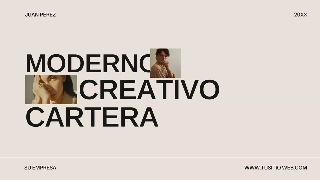 Cartera de diseño creativo minimalista en beige y negro