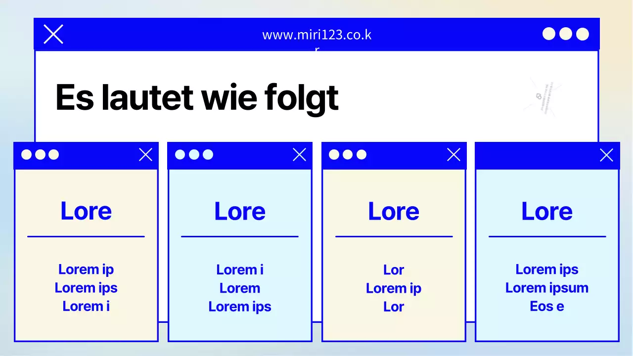 Ein einfaches, marineblaues und gelbes Anwerbungsschreiben