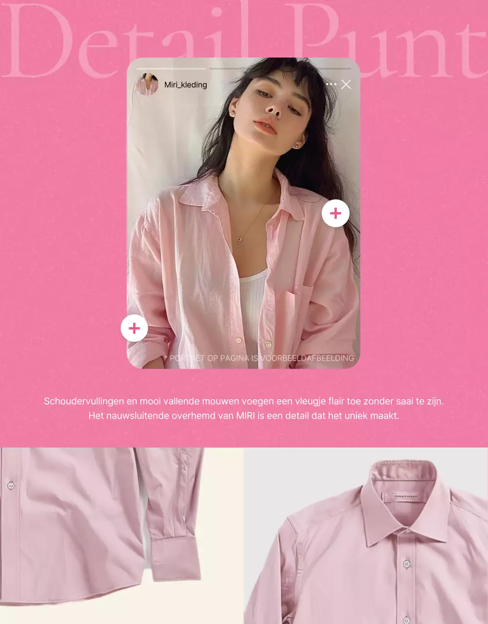 Promoot productpagina's voorjaarsmode in roze