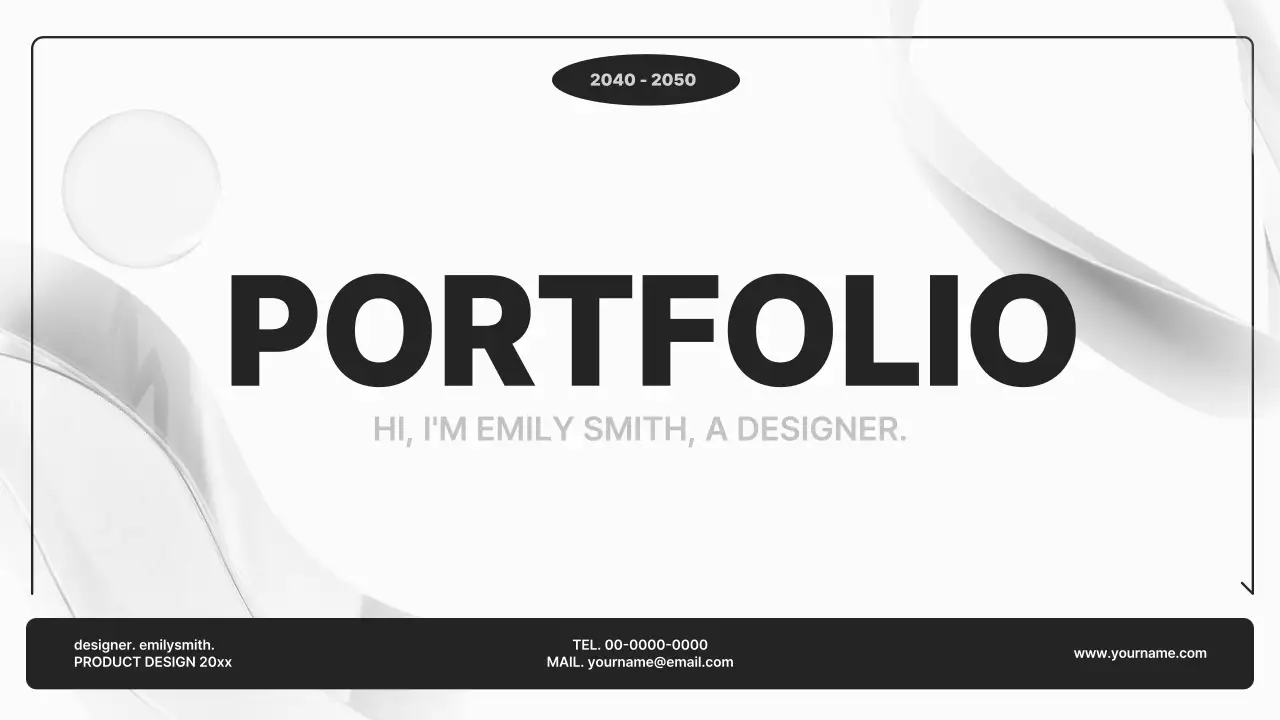 Black Minimal Design Portfolio Presentation