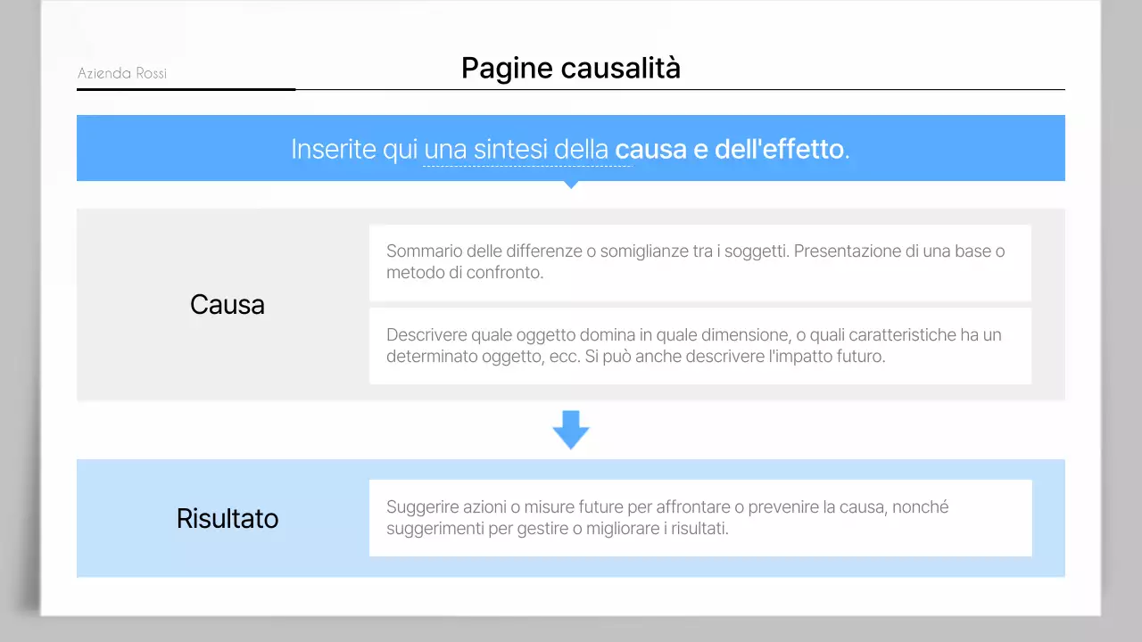 Una semplice relazione aziendale in blu e grigio