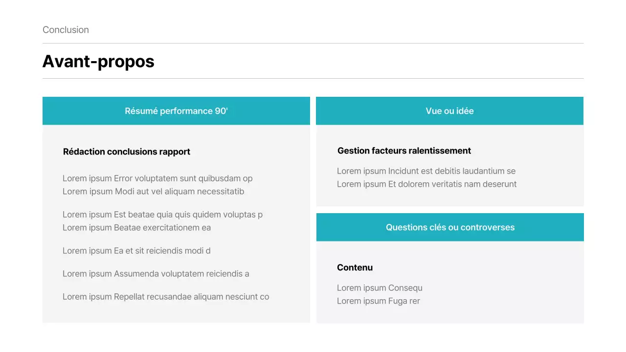Un rapport d'entreprise simple en blanc et menthe