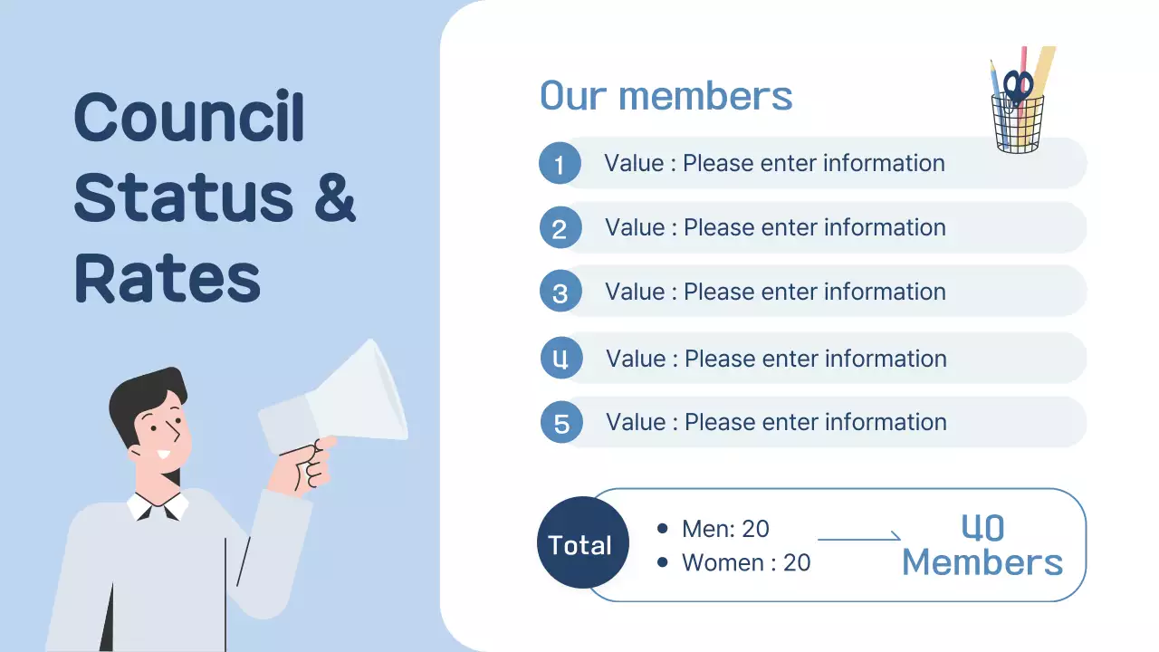 블루 모던 커뮤니티 초대 프레젠테이션