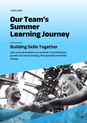 Blue Modern Team Workshop Announcement Poster