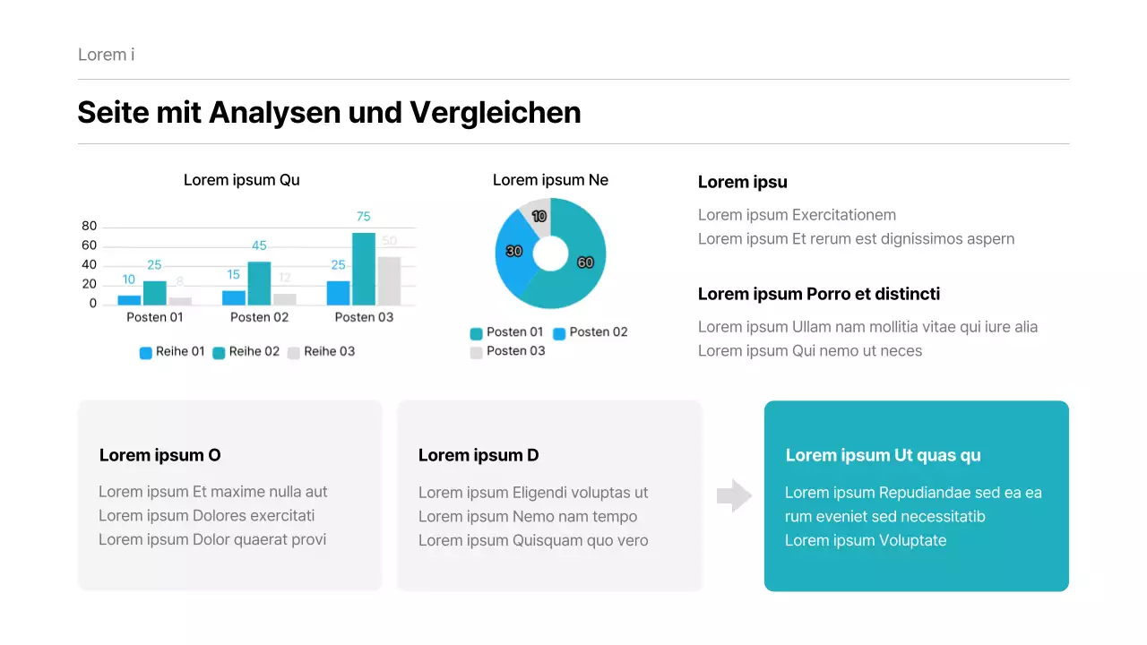Ein einfacher Unternehmensbericht in Mint und Weiß