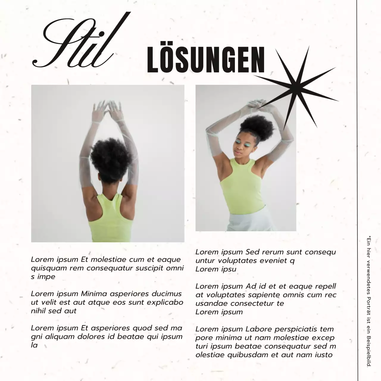 Grau und Schwarz Minimal Fashion Stylist Service Anzeige