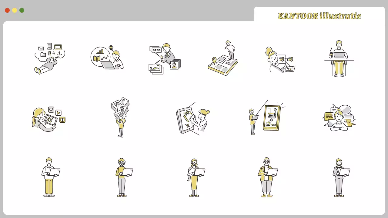 eenvoudige kantoorillustratie