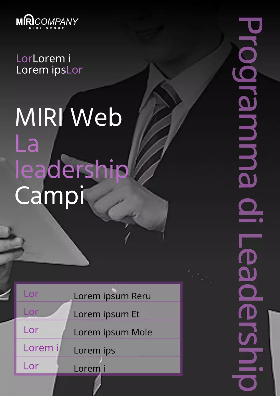 Un semplice annuncio in bianco e nero e viola del programma di formazione dei dipendenti