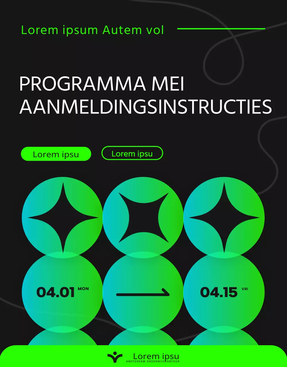 Een modern centrum voor levenslang leren promoten in kastanjebruin en zwart