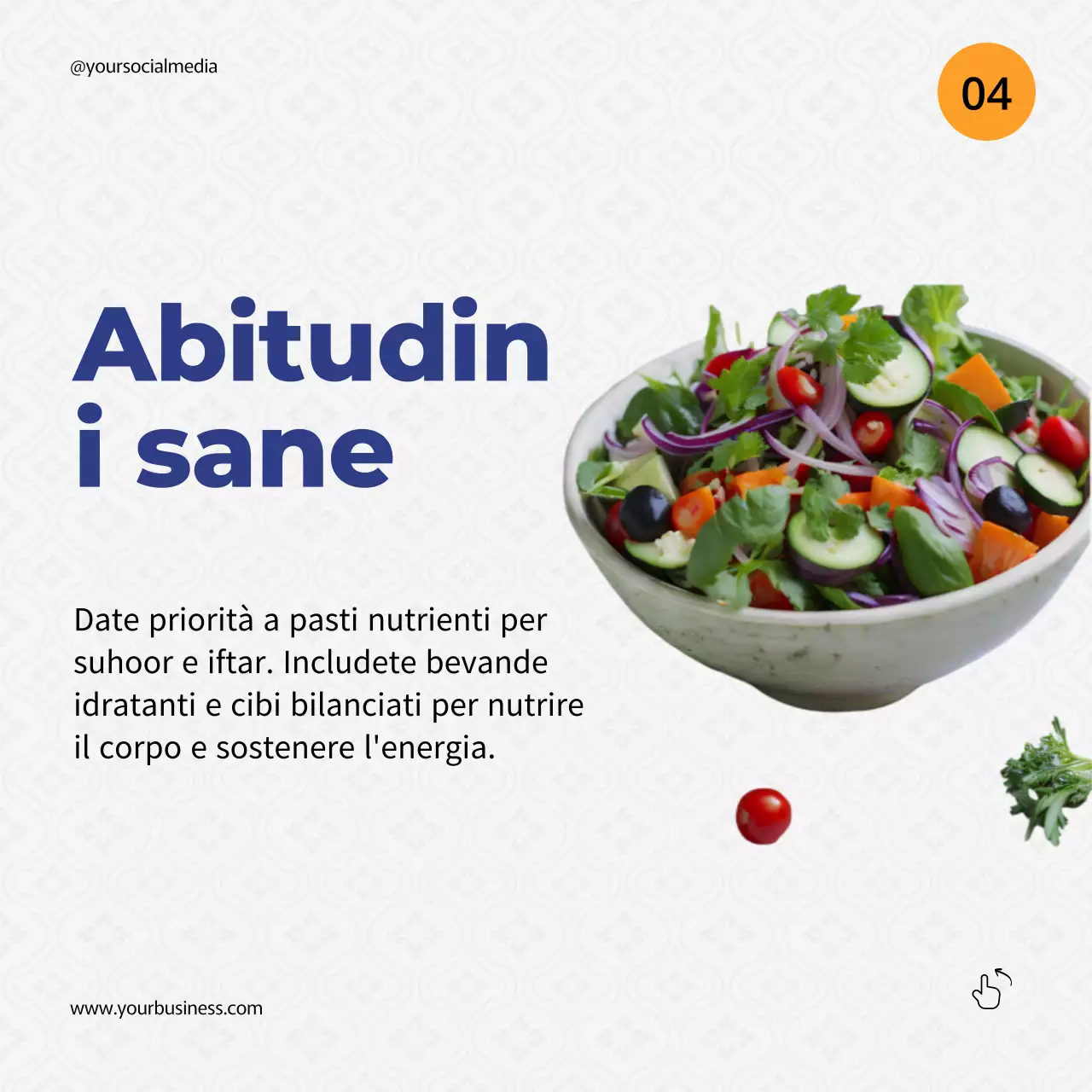 Guida al Ramadan semplice e arancione blu