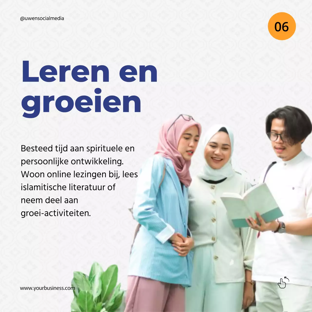 Blauw Oranje Eenvoudige Ramadan Tips Gids