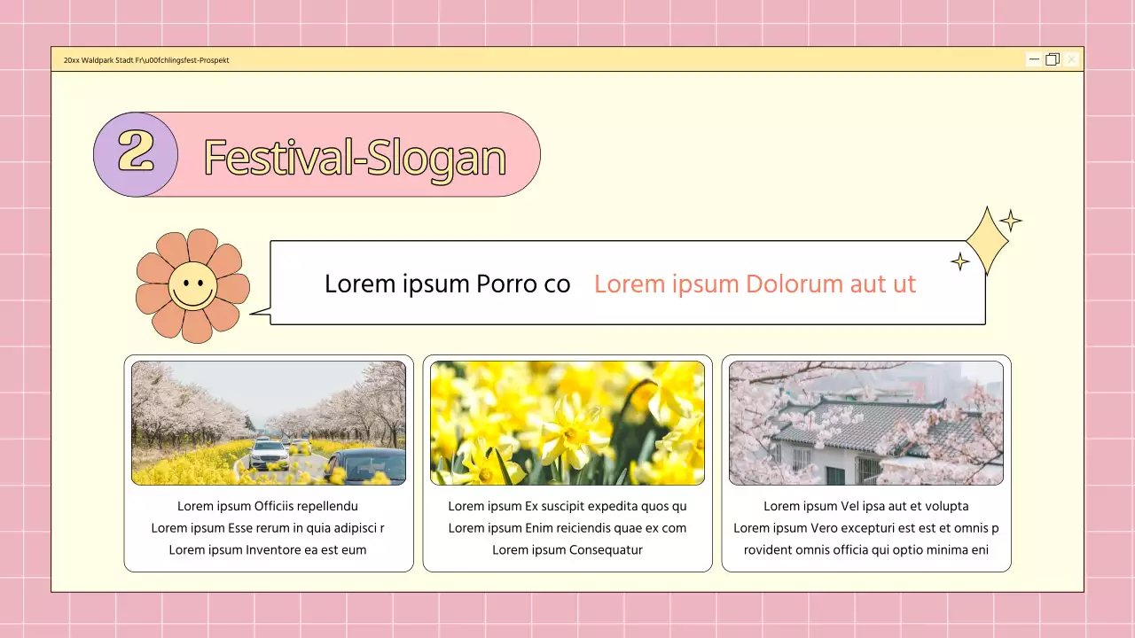 Kitschig-floraler Frühlingsfest-Planer in Rosa und Mauve