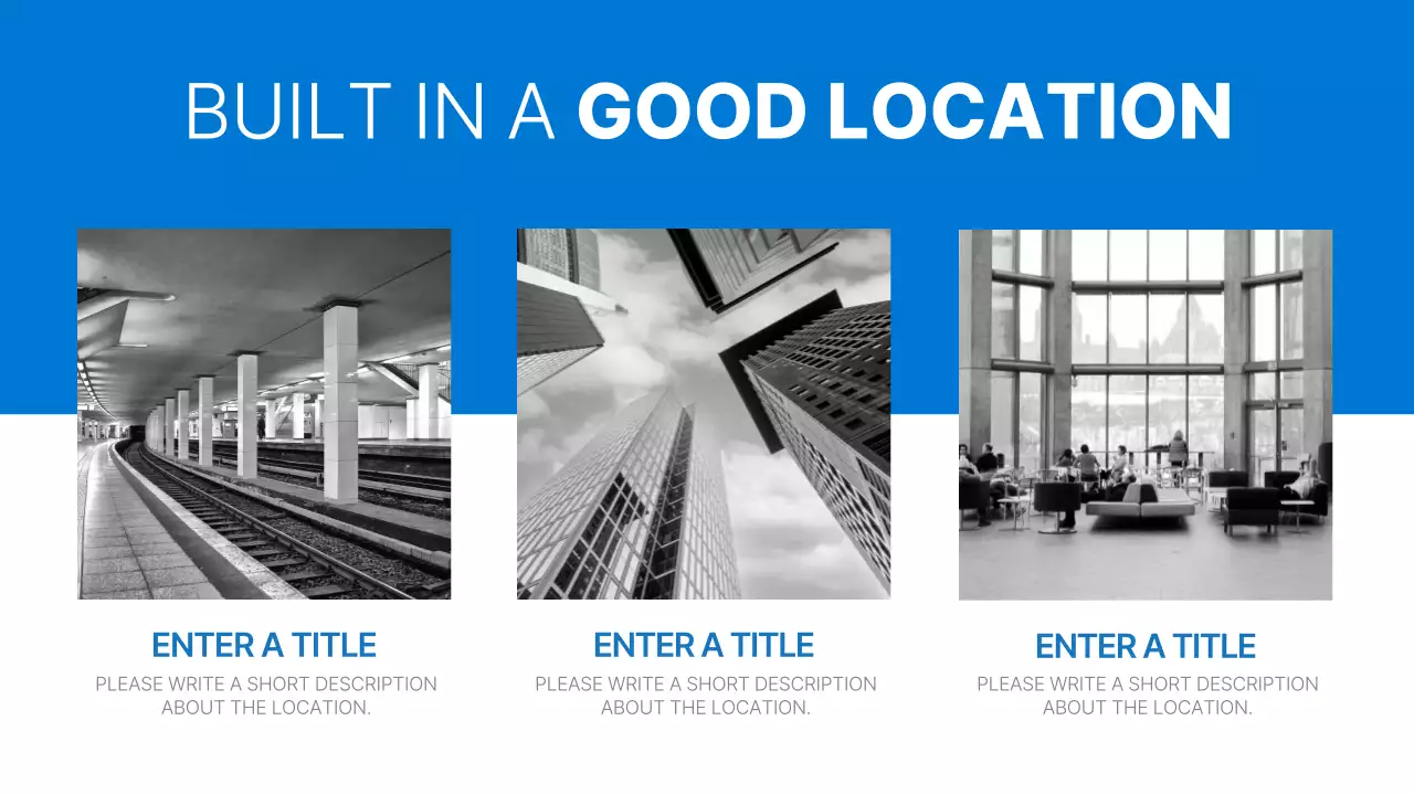 블루 모던 건설 정보 프레젠테이션