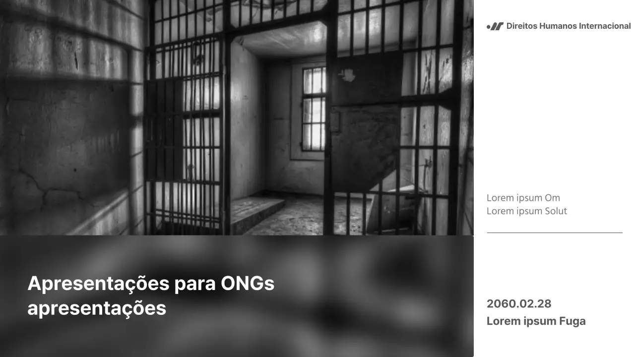 Relatório a preto e branco, simples mas poderoso para as ONG