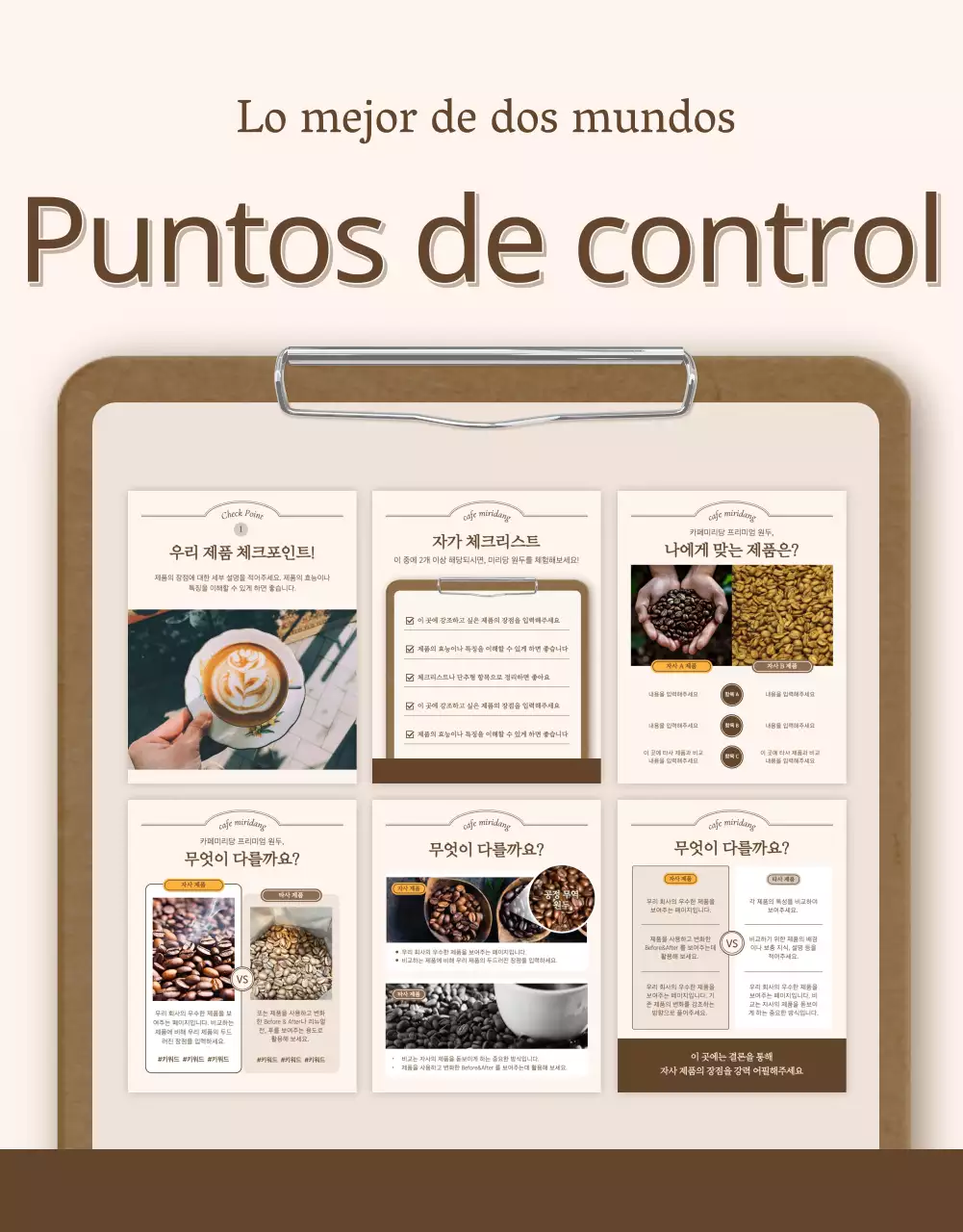 Puntos de control o anuncios de páginas de detalles vintage en marfil y beige