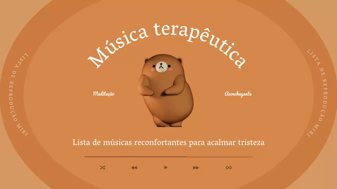 Capa para lista de reprodução simples para depressão em castanho e bege