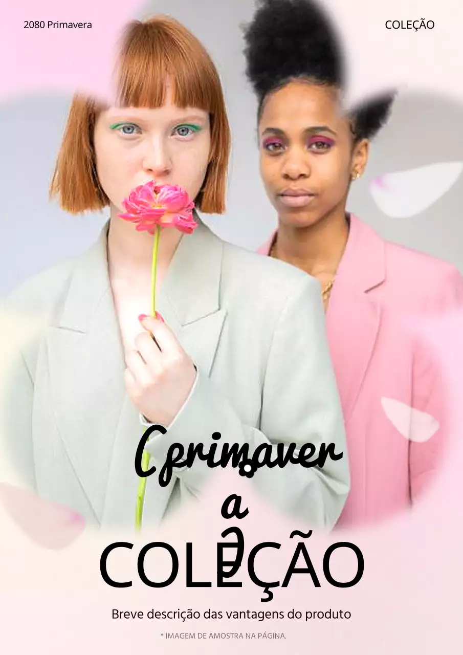 Promova o seu evento de moda de primavera em cor-de-rosa