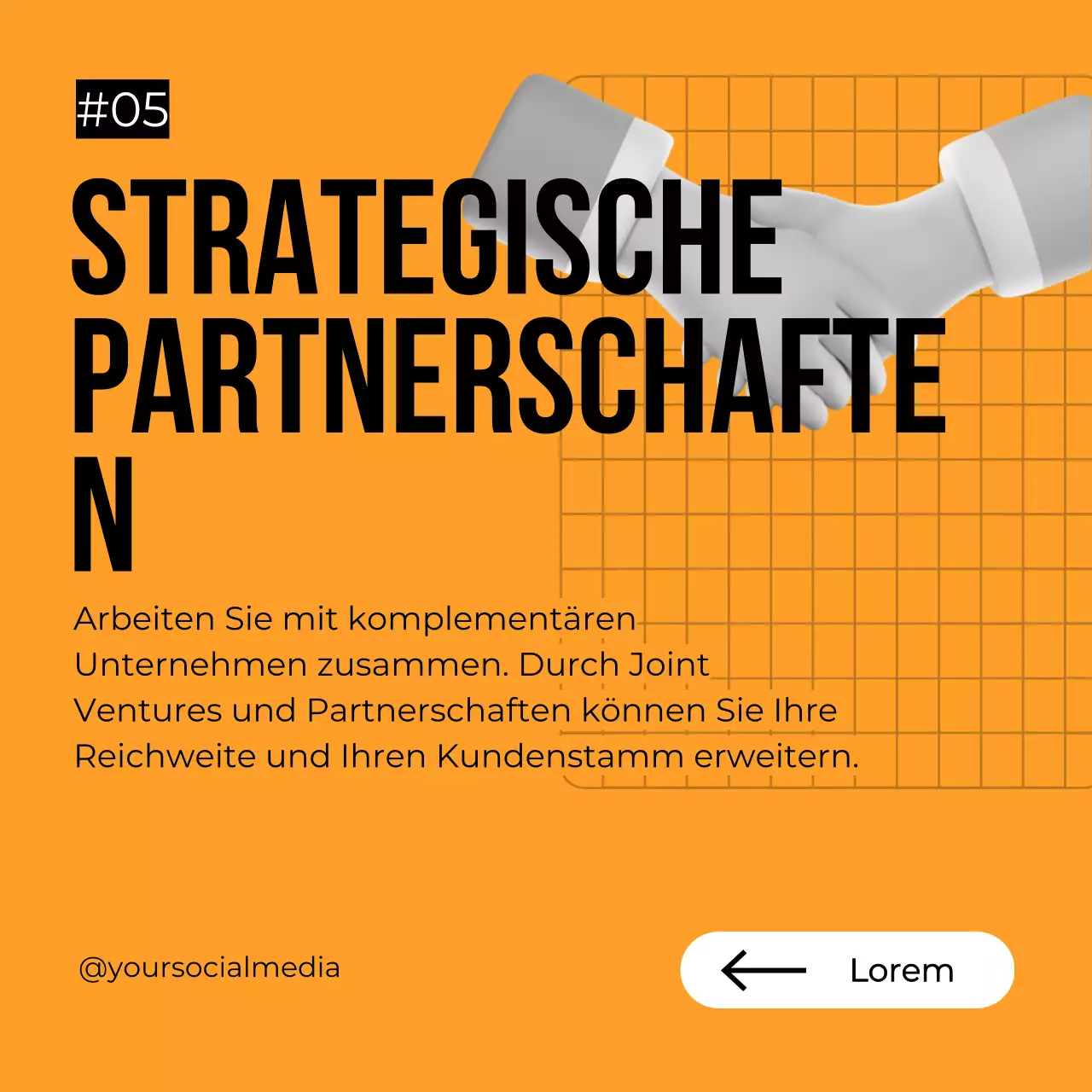 Orange-grauer Leitfaden für eine mutige Verkaufsstrategie für kleine Unternehmen