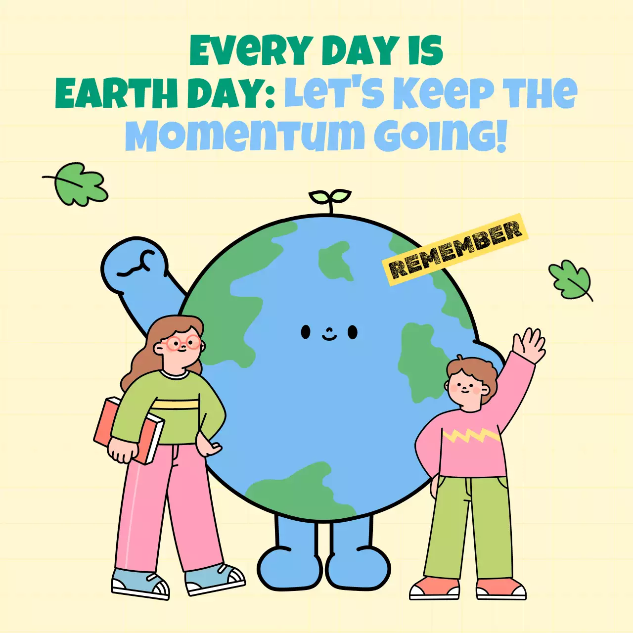 Green Modern Earth Day Event Social Media Post