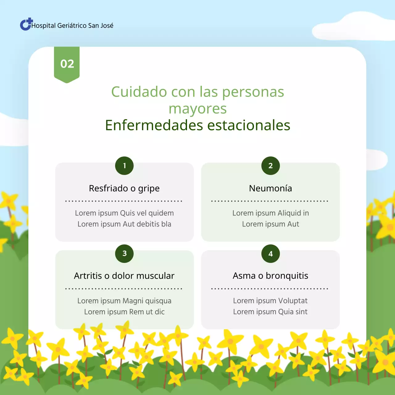 Guía de precauciones sanitarias estacionales para mayores con viruela amarilla y verde