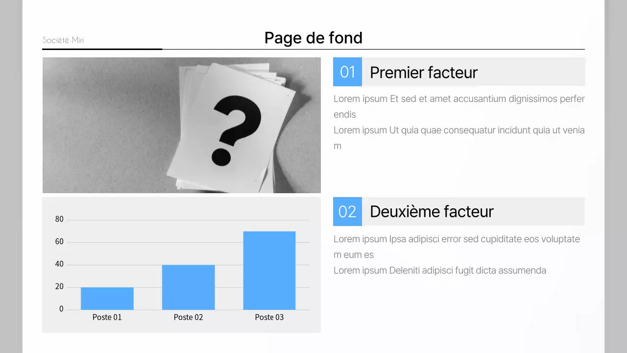 Un rapport d'entreprise simple en bleu et gris