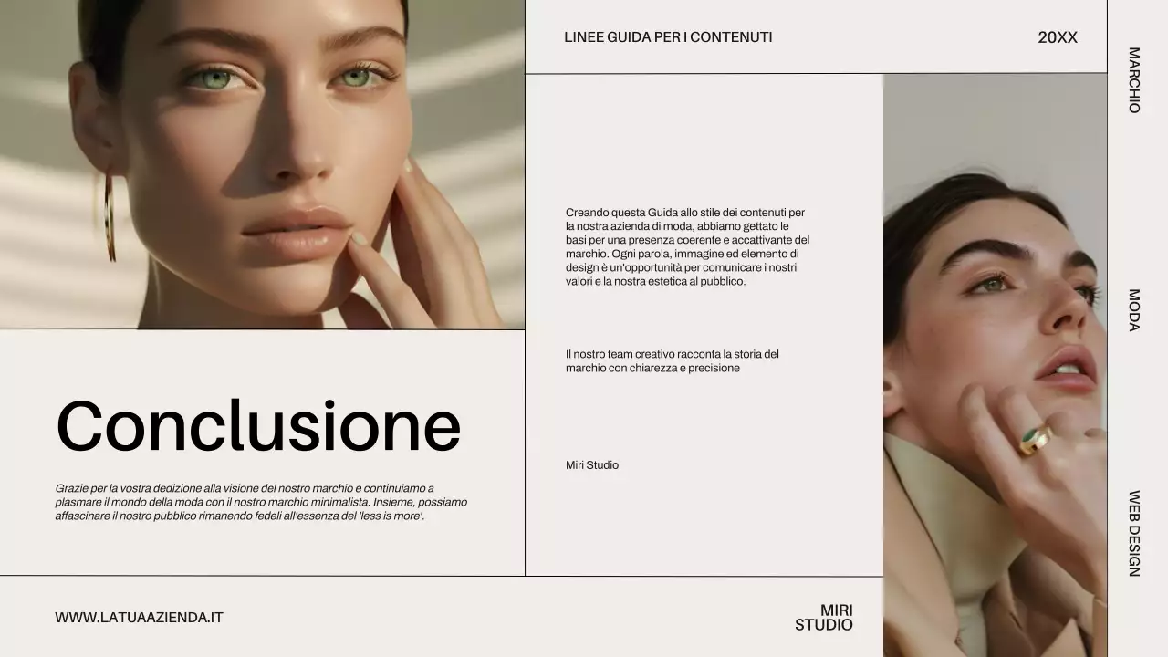 Strategia di guida allo stile del marchio moderno Ivory