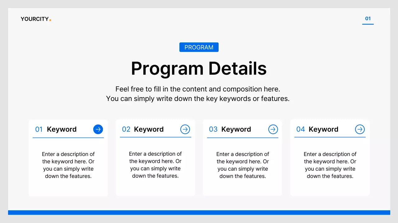 파랑과 회색의 심플한 공기업 보고서