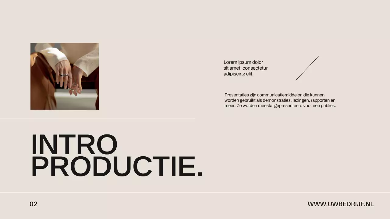 Beige en zwart minimalistisch creatief ontwerp portfolio