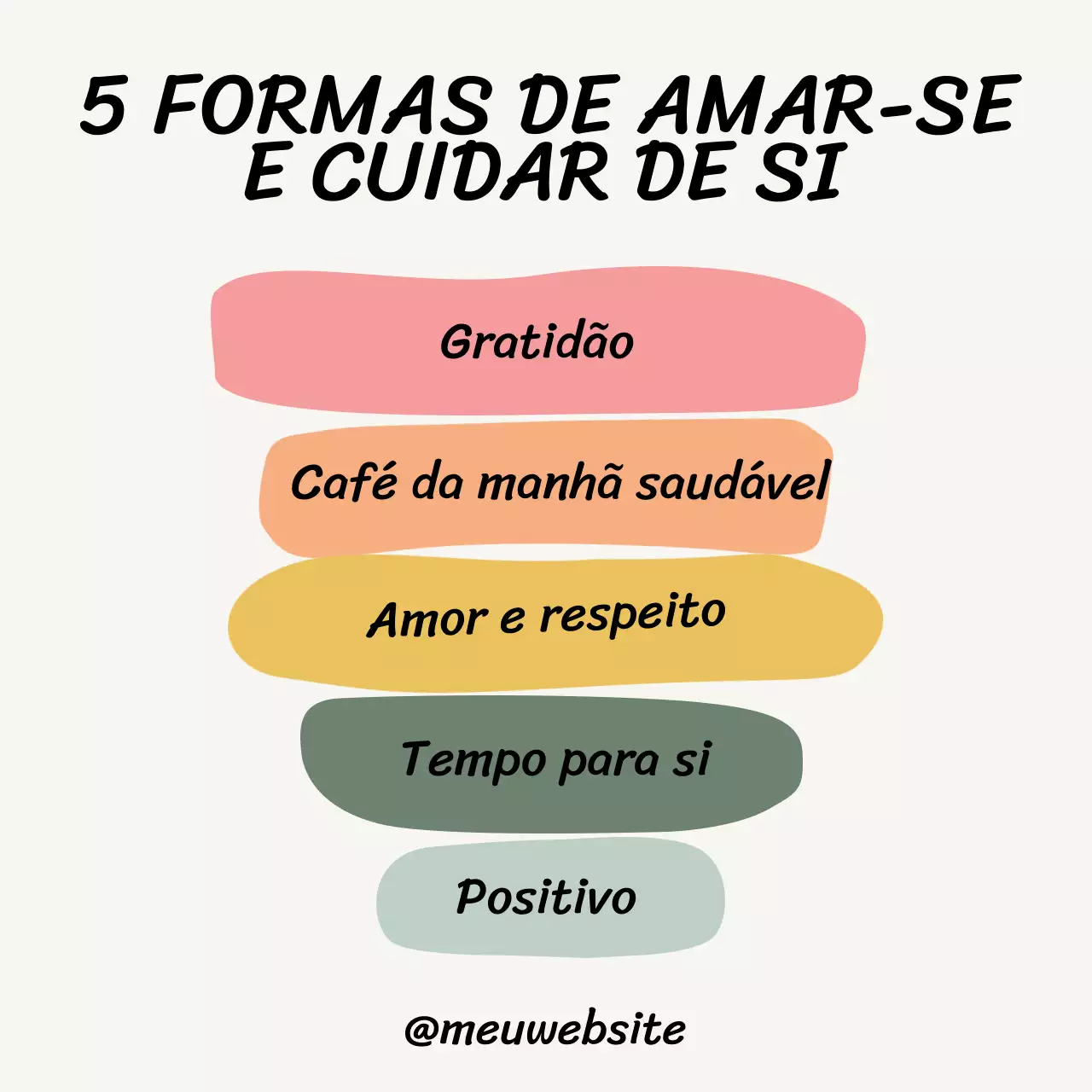Mapa do amor-próprio ilustrado básico bege e cor-de-rosa Material de estudo