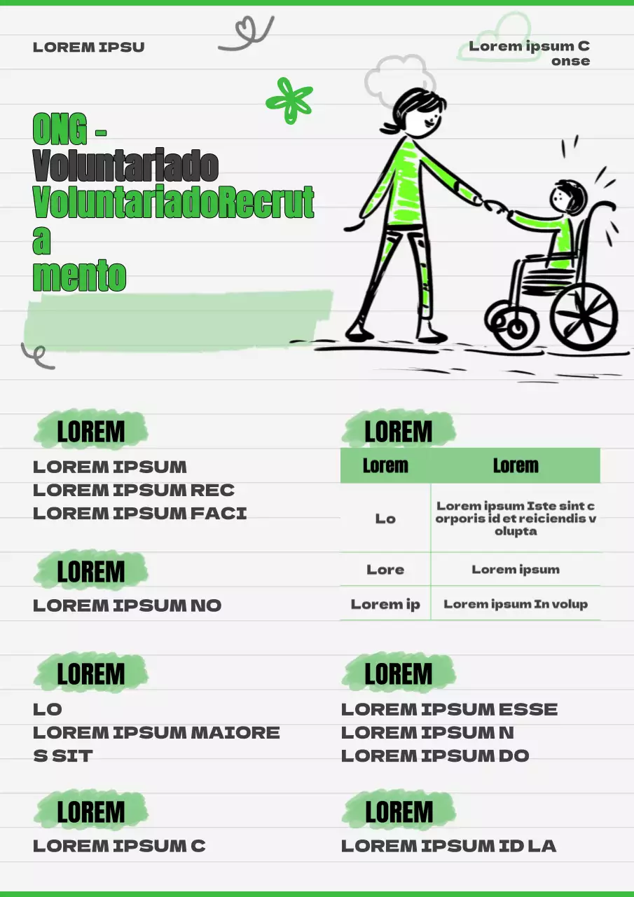 Um guia para recrutar uma equipa de voluntários de uma ONG moderna em verde e preto