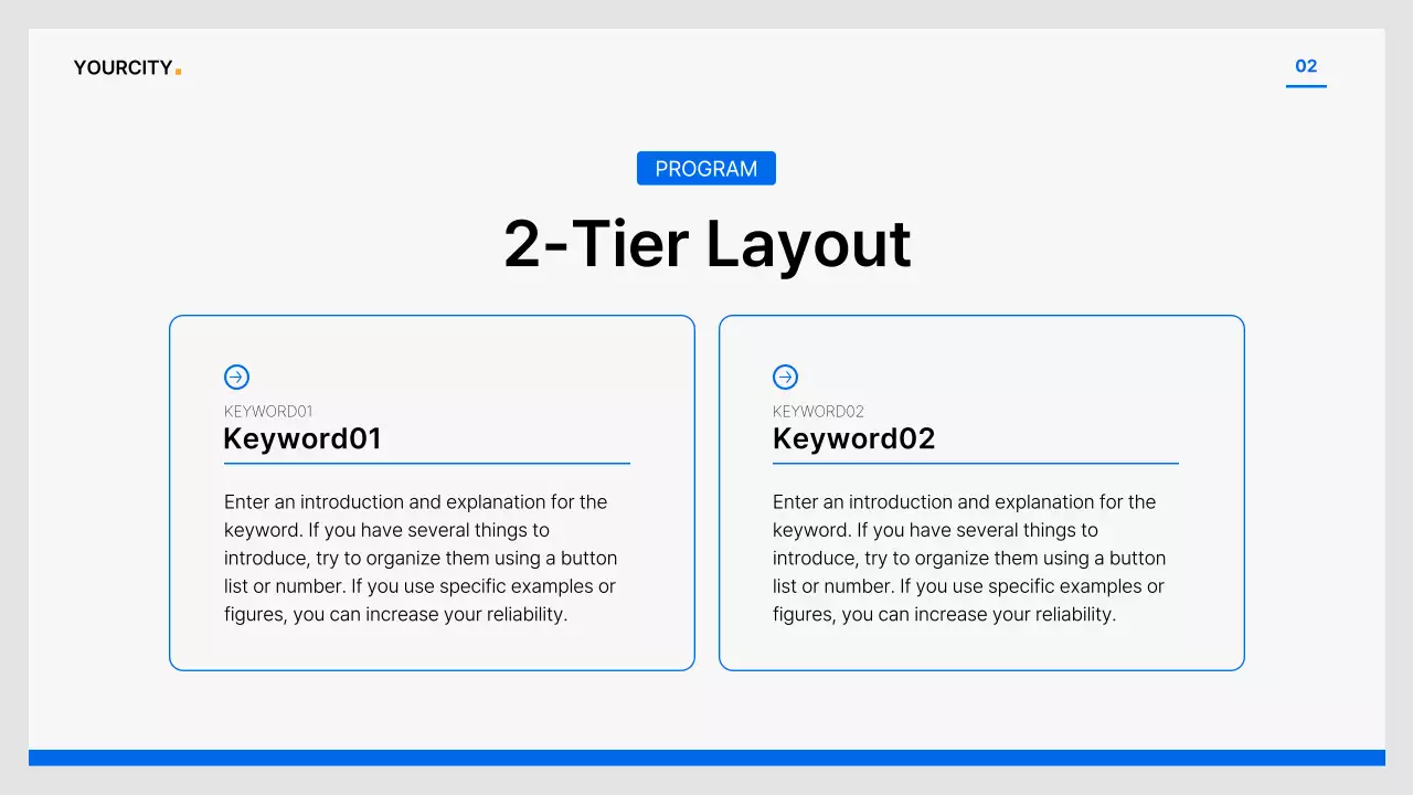 파랑과 회색의 심플한 공기업 보고서