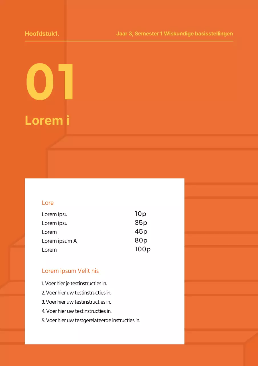 Schattige gele en oranje boekomslag voor wiskunde